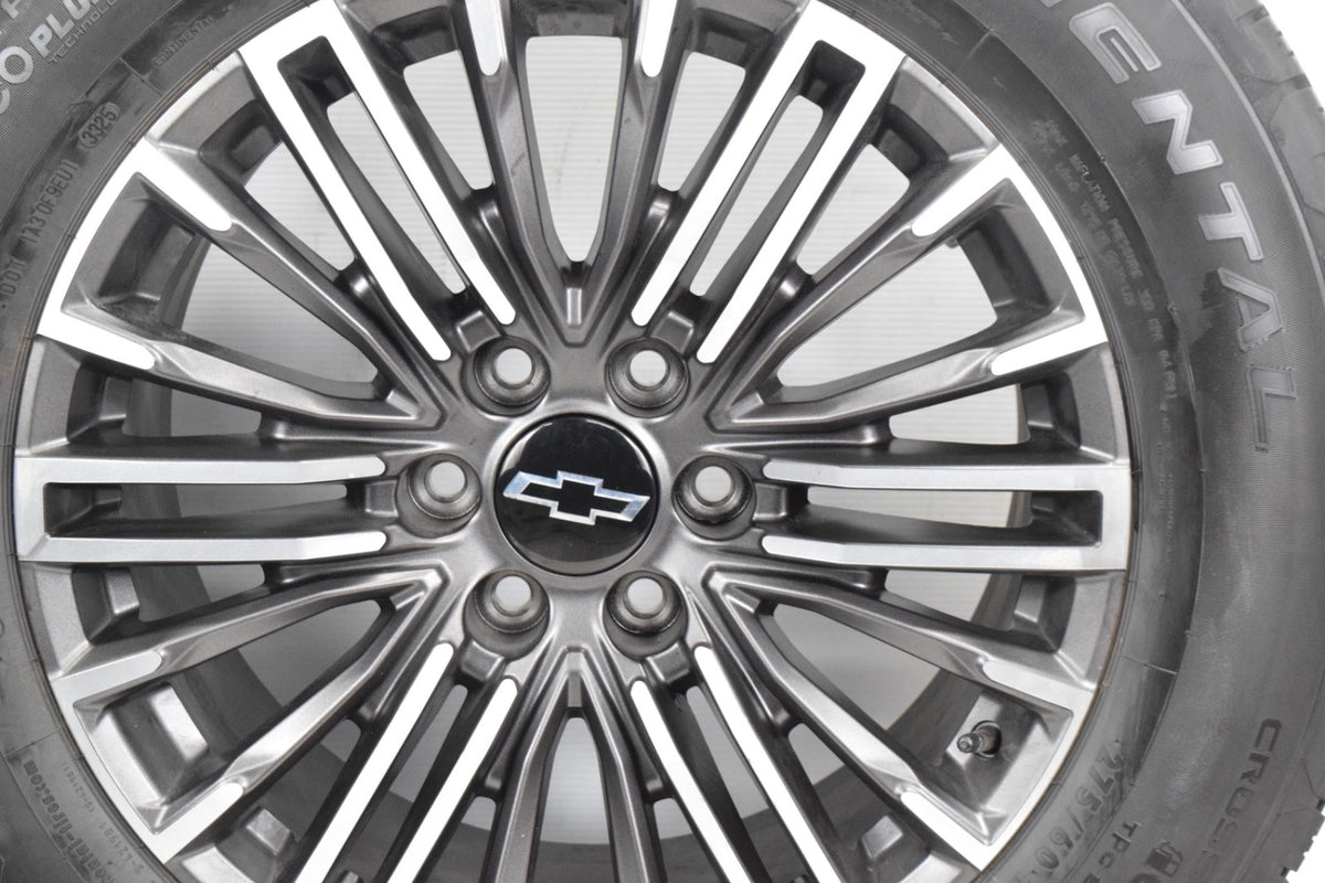 20" Chevy Silverado Tahoe OEM Machined Charcoal Takeoff Wheels Rims Tires