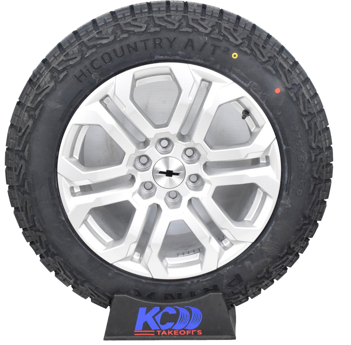 20" NEW Chevy Silverado Tahoe Silver OEM wheels rims tires Prinx A/T 275/60R20