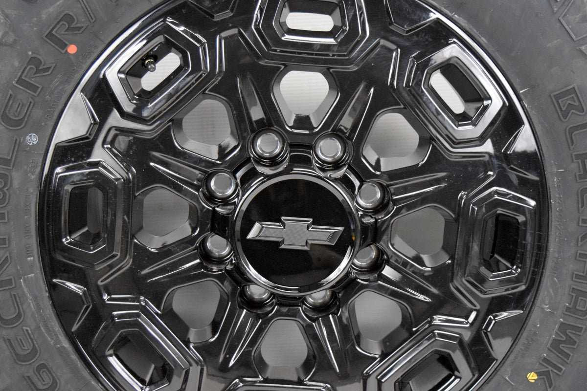 20" Chevy Silverado Gloss Black  2500 3500 OEM wheels rims tires 35x12.5R20 R/T