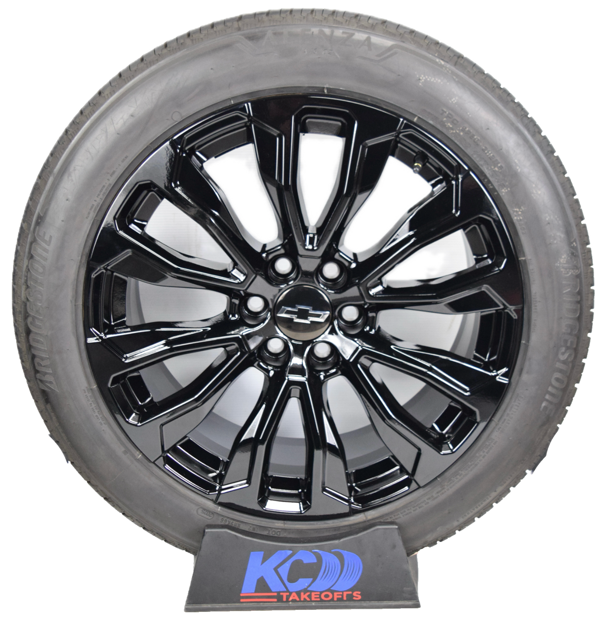 22" Chevy  Silverado Tahoe  Denali Replica Gloss Black Wheels Rims Tires