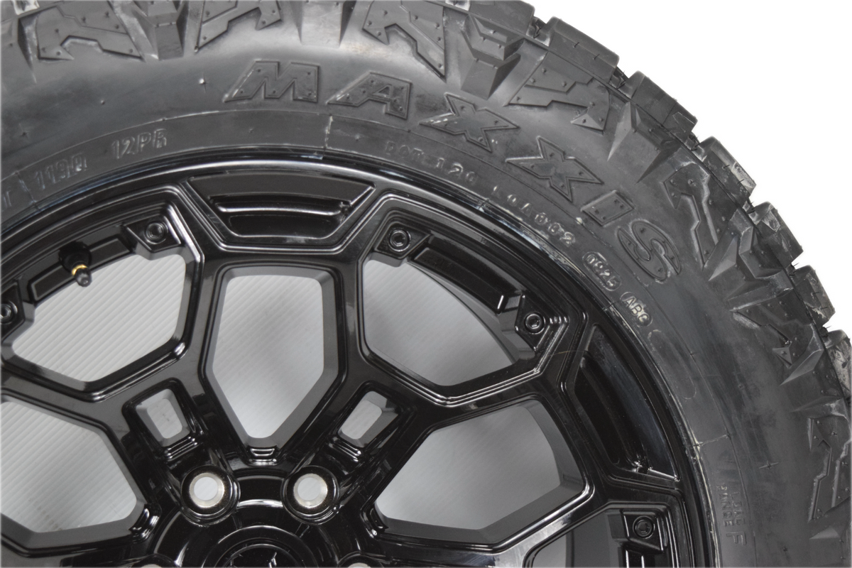 20" Black DEFIANT Chevy Silverado GMC Sierra Ram 1500 Wheels Rims Tires