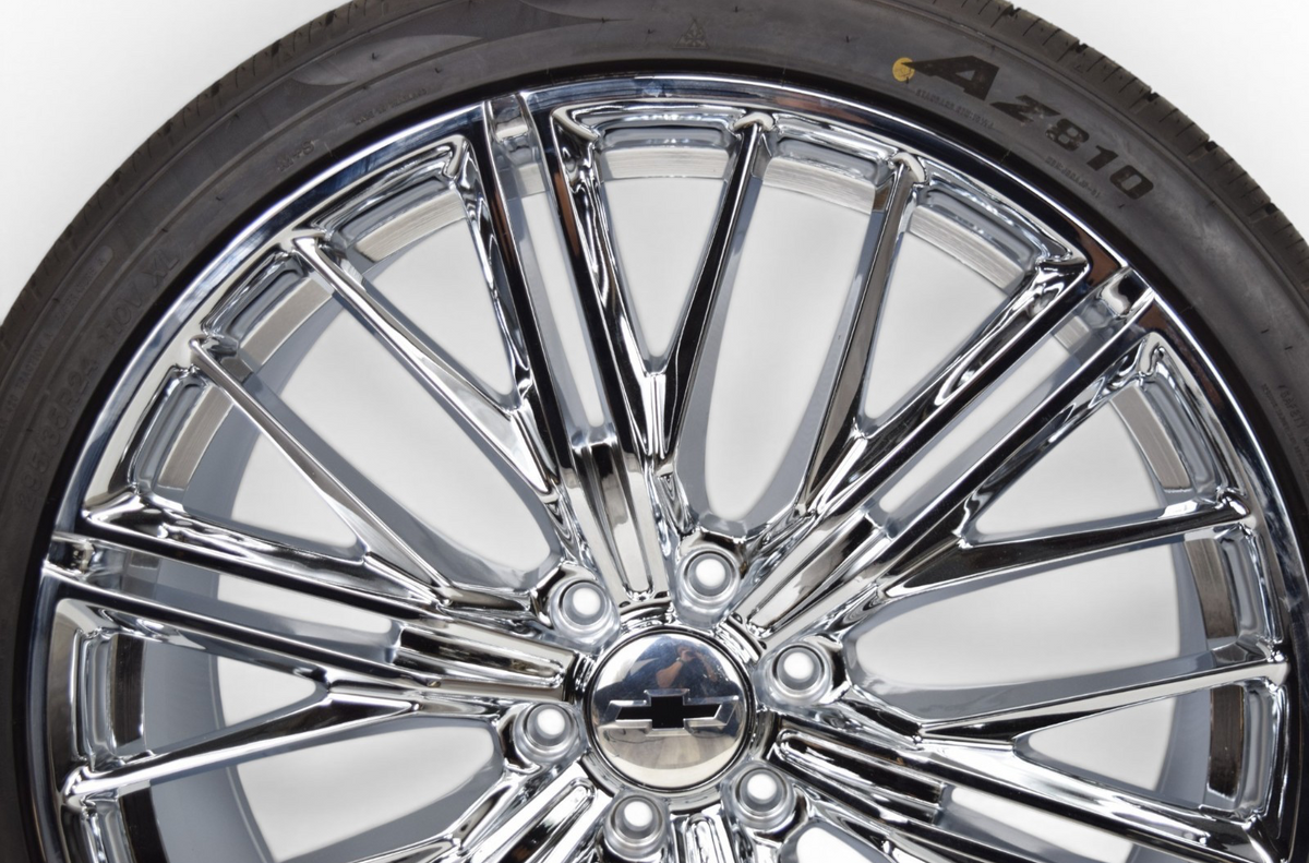 24" Chevy Silverado Tahoe Chrome ZL1 Replica Wheels Rims Tires Atturo AZ810