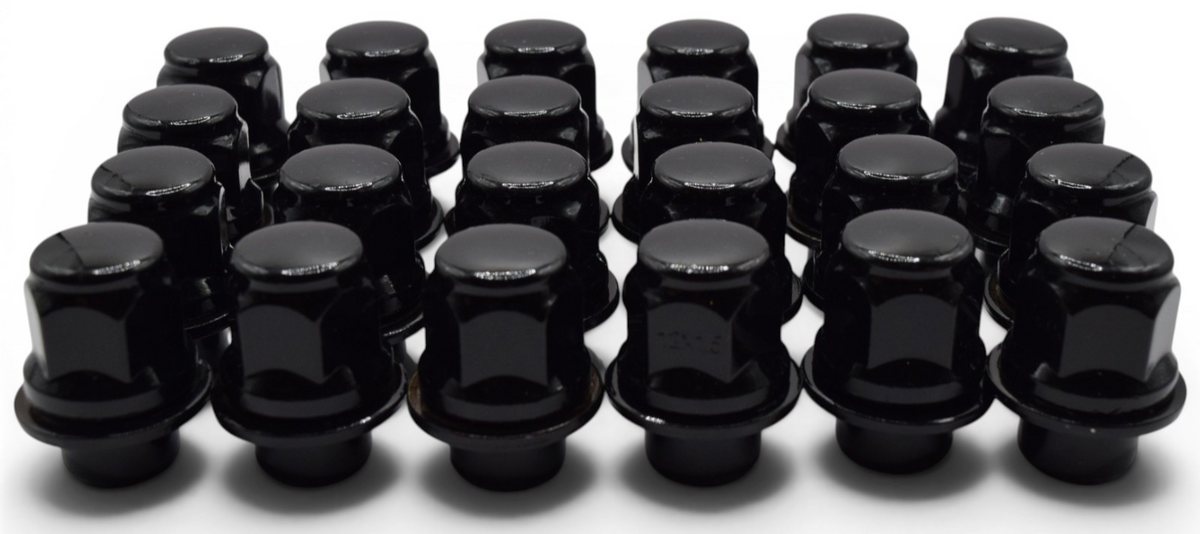 24pc M12x1.5 Black Lug Nuts 21mm for Tacoma 4Runner Tundra Lexus GX470
