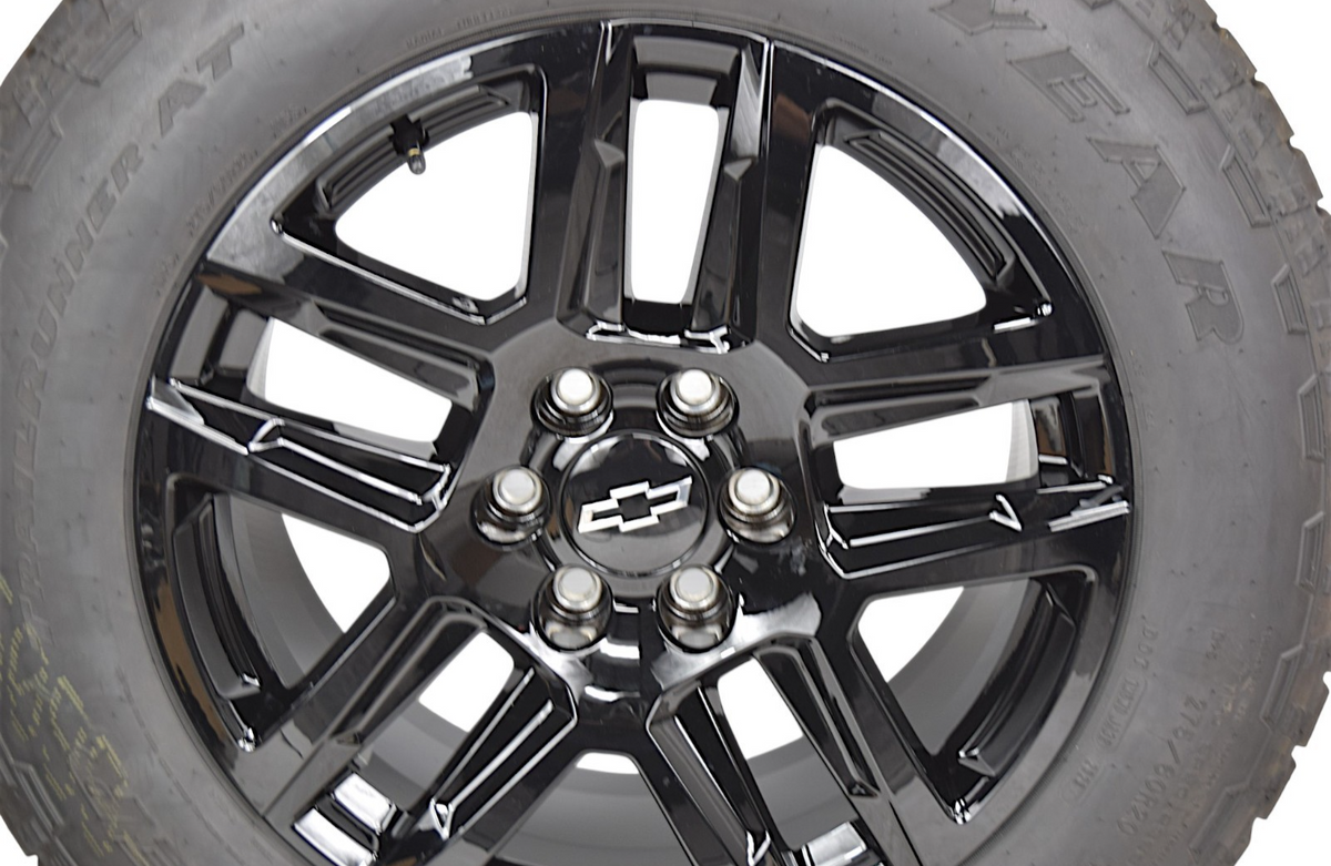 20" NEW CHEVY SILVERADO BLACK OEM TRAILBOSS WHEELS RIMS TIRES 2026