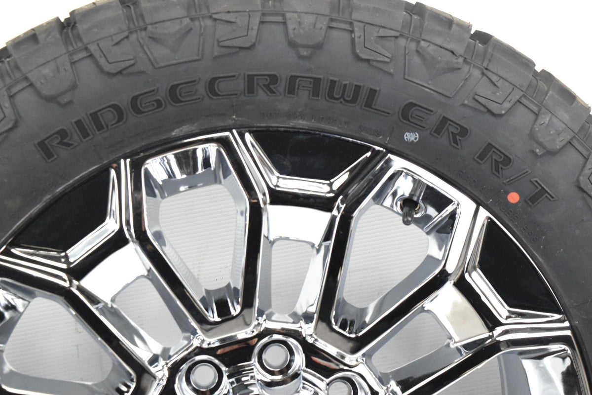 4 NEW 22” REPLICA Chrome Chevy Silverado 2500 3500 Wheels Rims Tires R/T 35"