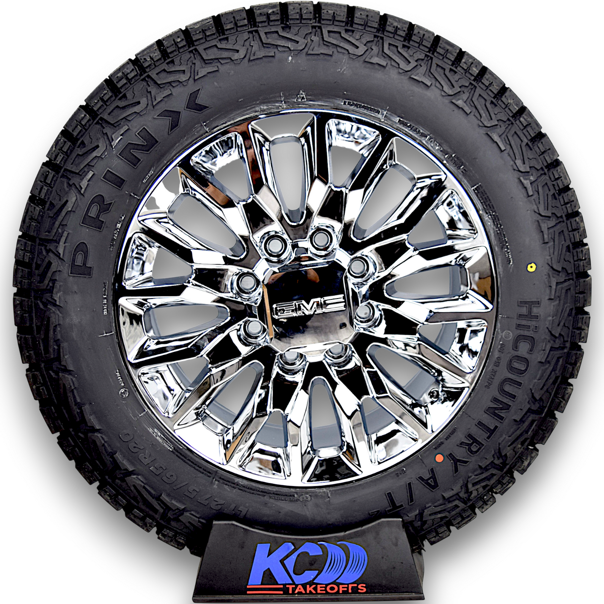 20" GMC Sierra HD 2500 3500 Chrome Replica Wheels Rims Tires Prinx A/T