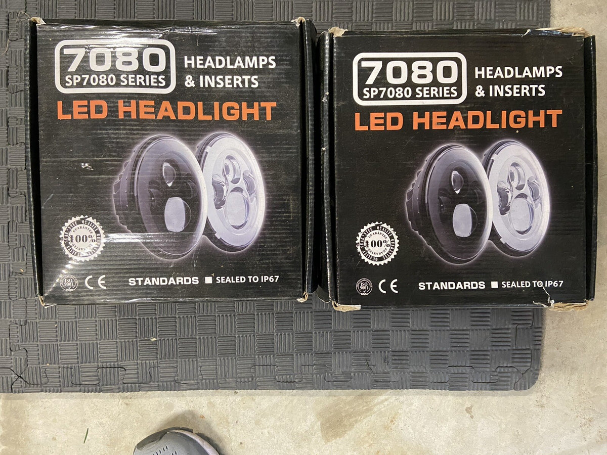 7 Inch  Jeep Halo Headlights With DRL For 1997+ Jeep Wrangler