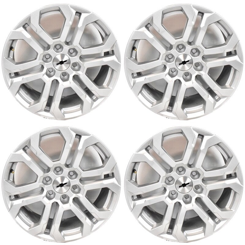 4 BRAND NEW OEM 20" Silver Chevy Tahoe Silverado Suburban 84943335 2025
