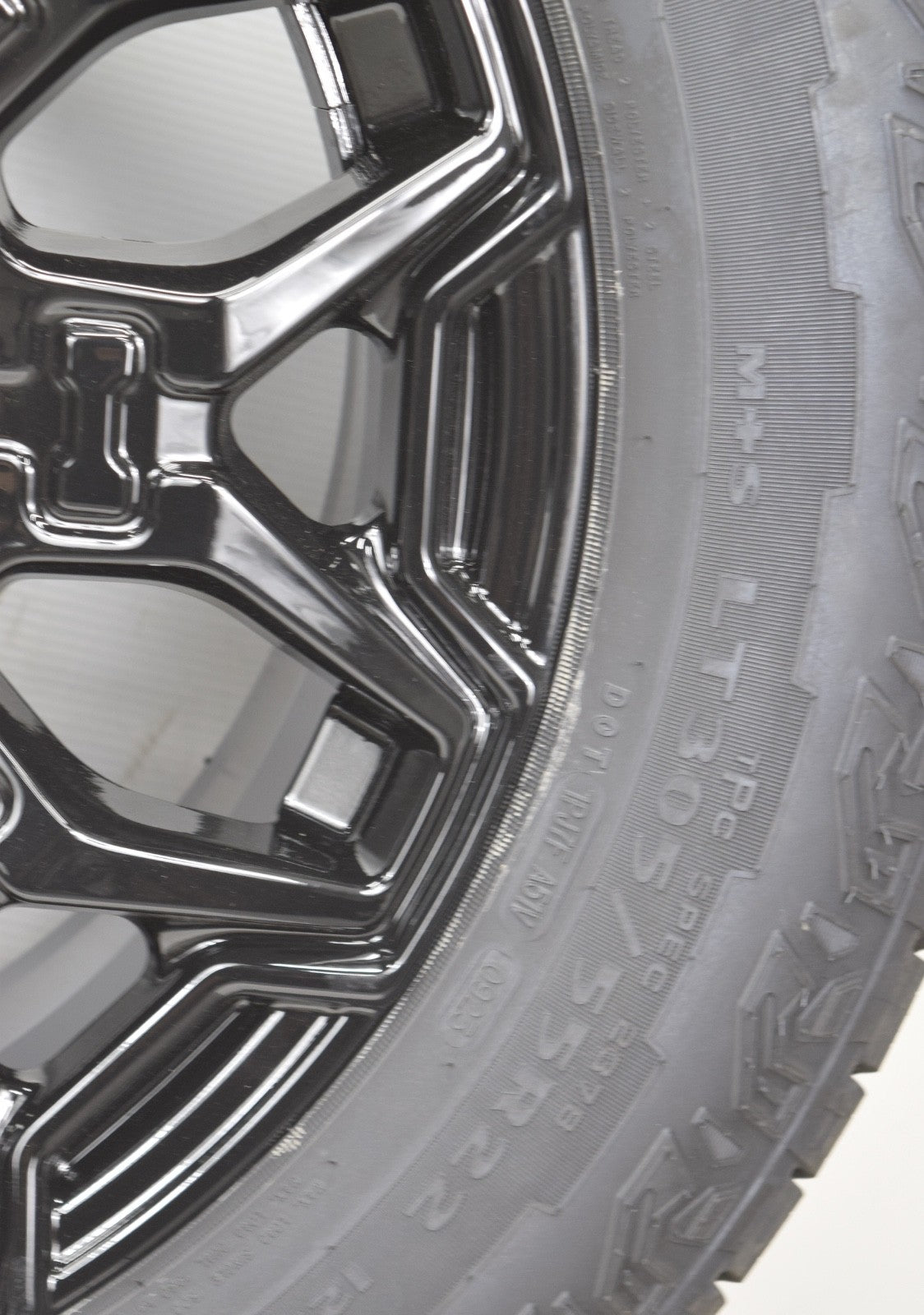 22" Gloss Black Hummer EV HEV 2500 OEM 8x165 Wheels Rims Tires Goodyear 14094