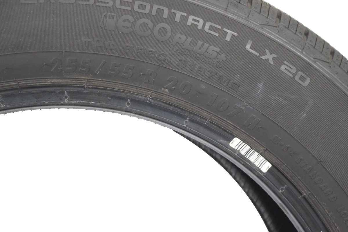 20" 4 Continental CrossContact LX20 Tires 255/55R20 All Season TAKE OFF TIRES