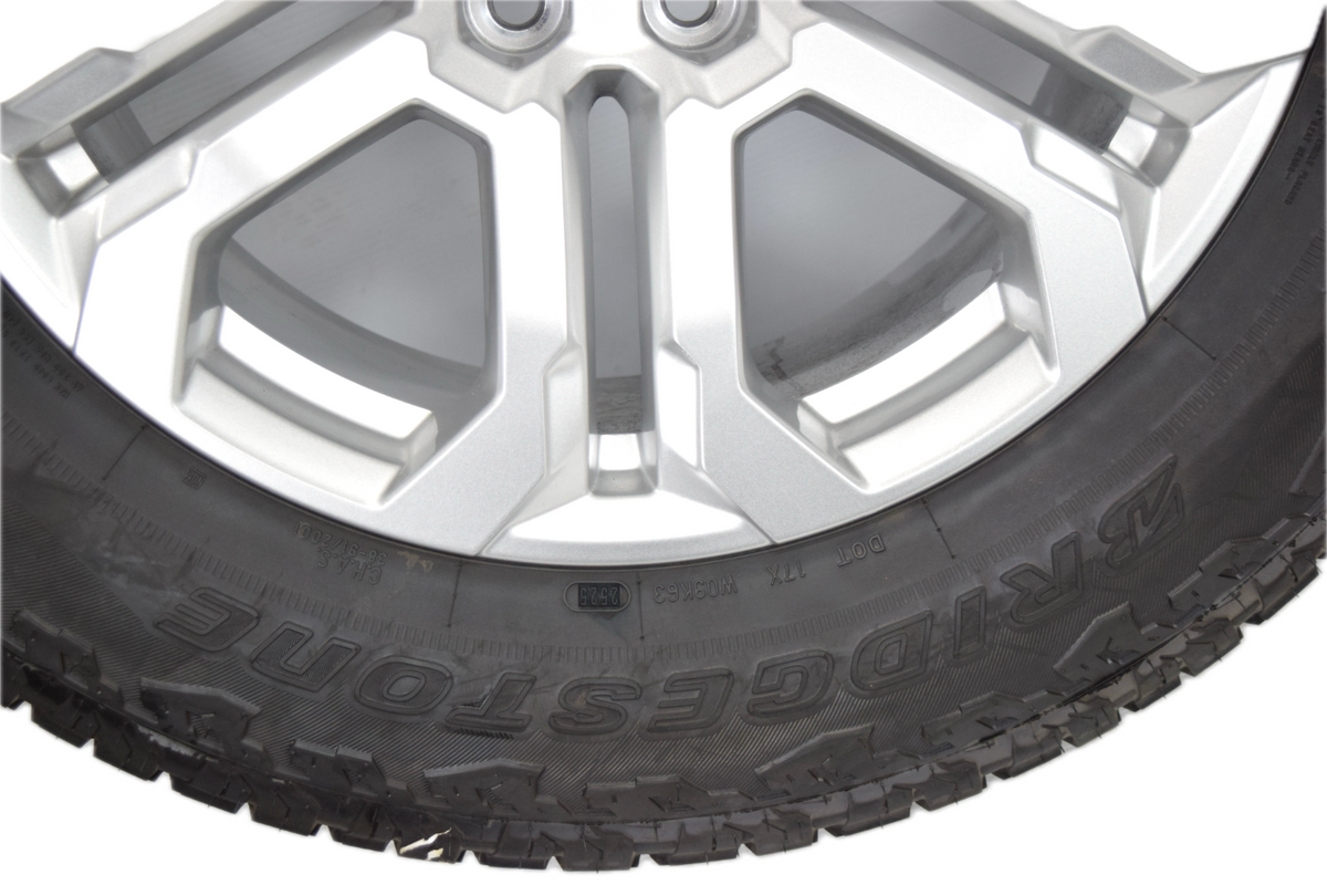 20" NEW Gmc Sierra Yukon Silver OEM wheels rims tires 275/60R20 Bridgestone