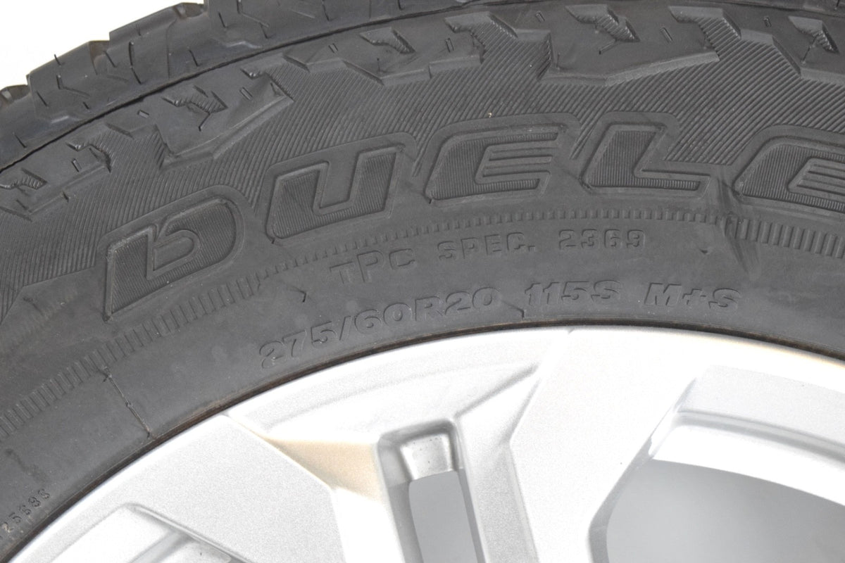 20" NEW Chevy Silverado Tahoe Silver OEM wheels rims tires 275/60R20 BBT