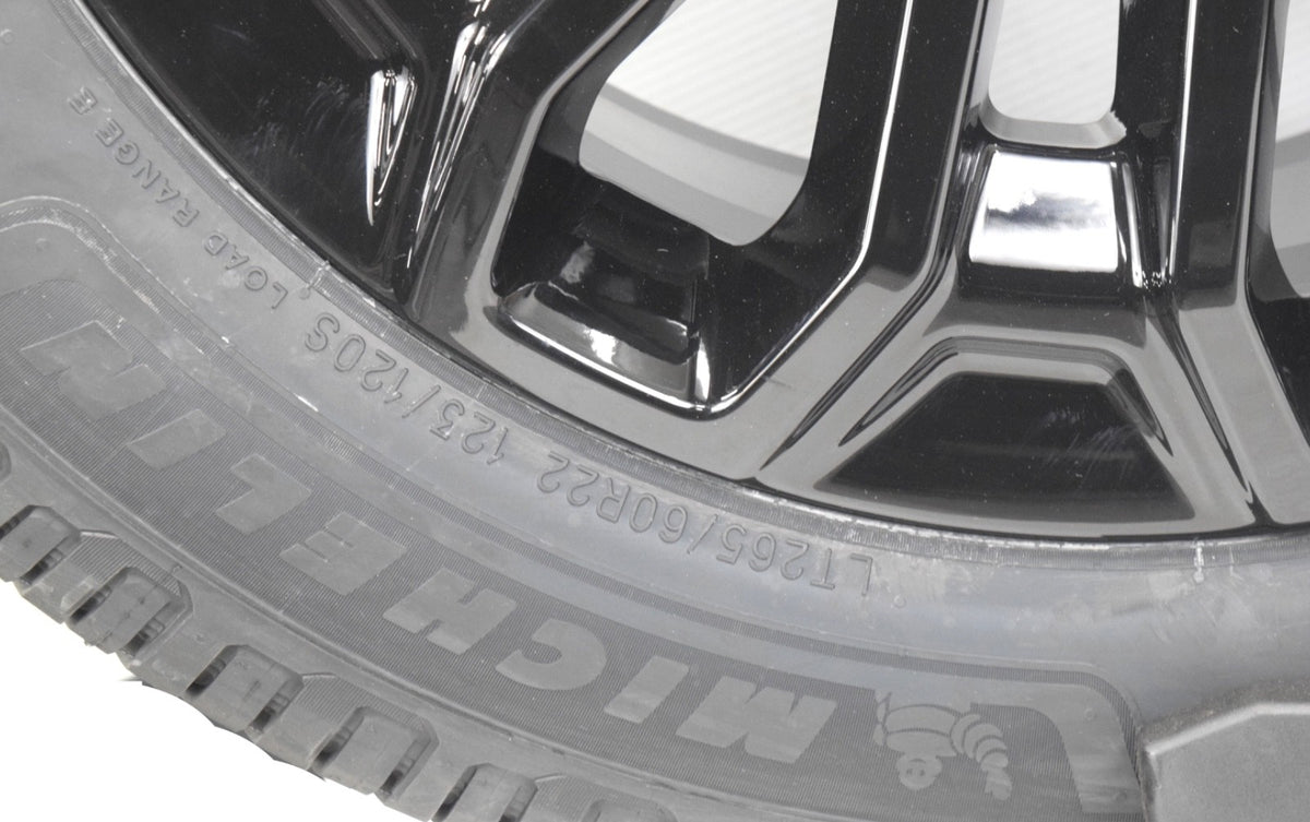 22" REPLICA Gloss Black GMC Sierra HD 2500 3500 Wheels Rims Michelin