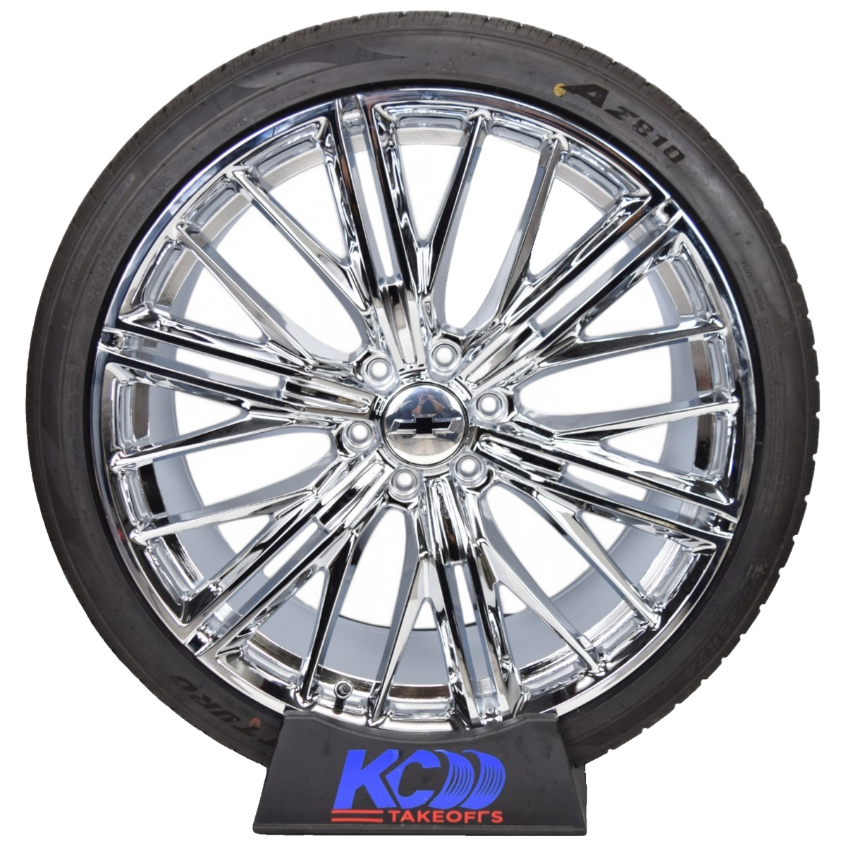 24" Chevy Silverado Tahoe Chrome ZL1 Replica Wheels Rims Tires Atturo AZ810