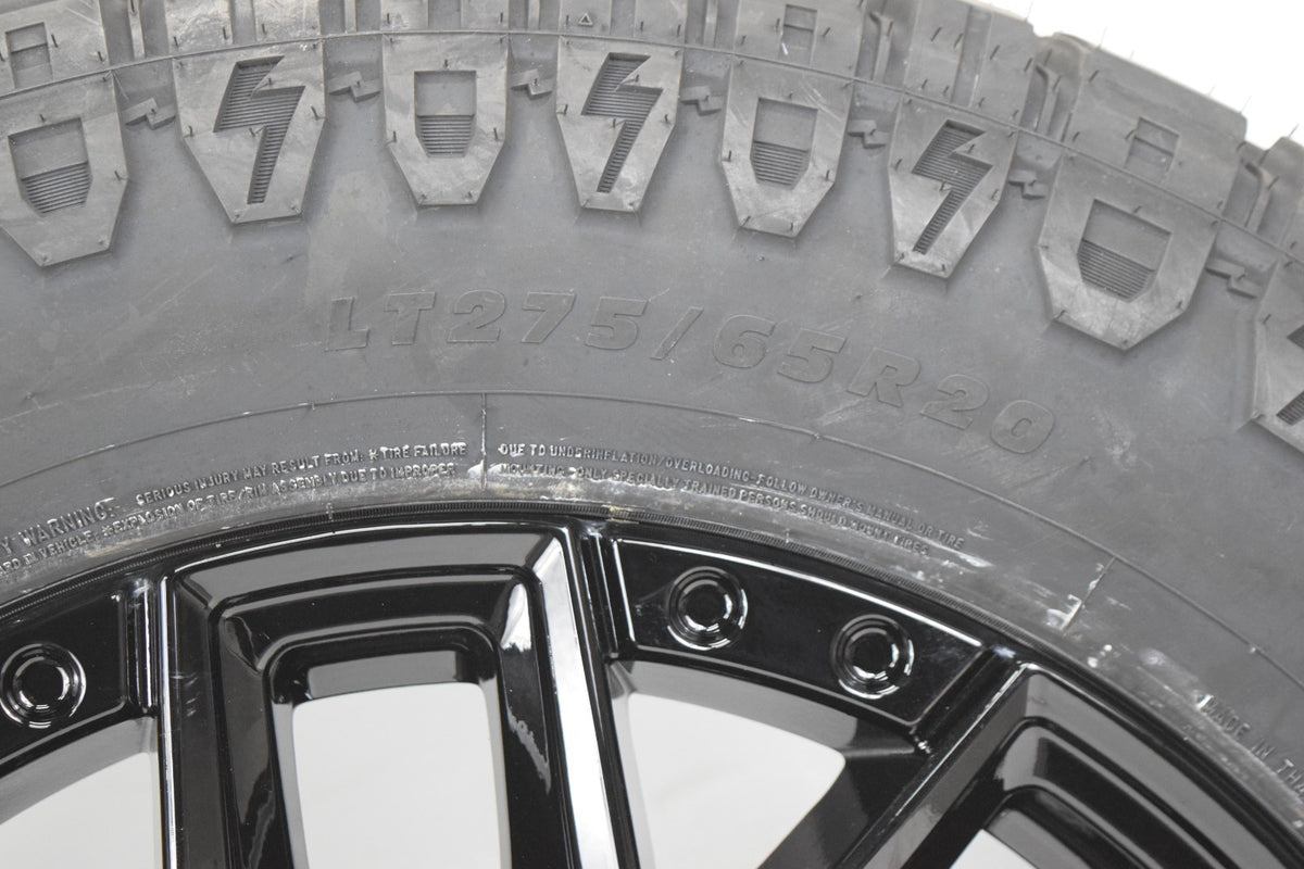 20" Chevy Silverado GMC Sierra Black 2500 3500 OEM wheels rims tires LT275/65R20