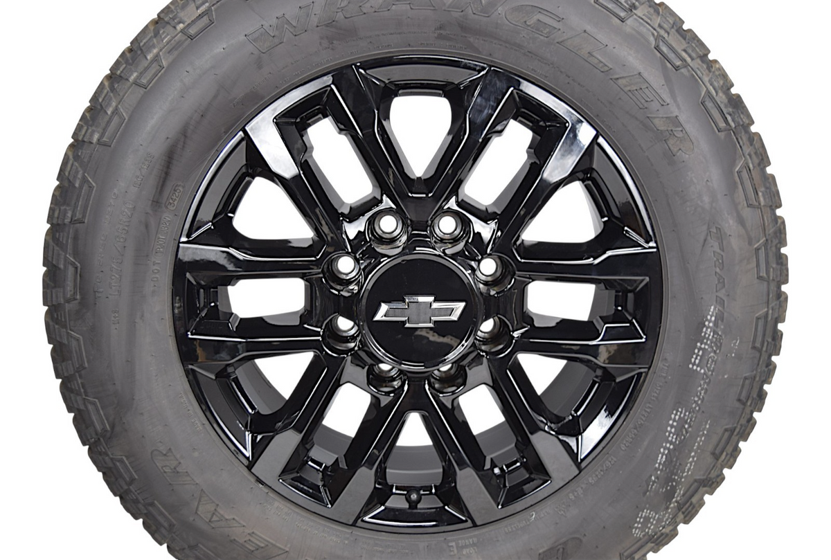 20" Chevy Silverado 2500 HD 3500 HD OEM Trailboss Gloss Black Wheels Rims Tires