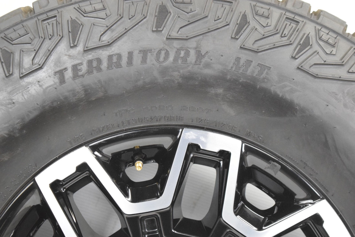 18” GMC Sierra 2500 3500 OEM AT4X  Machined Black Wheels Rims Tires