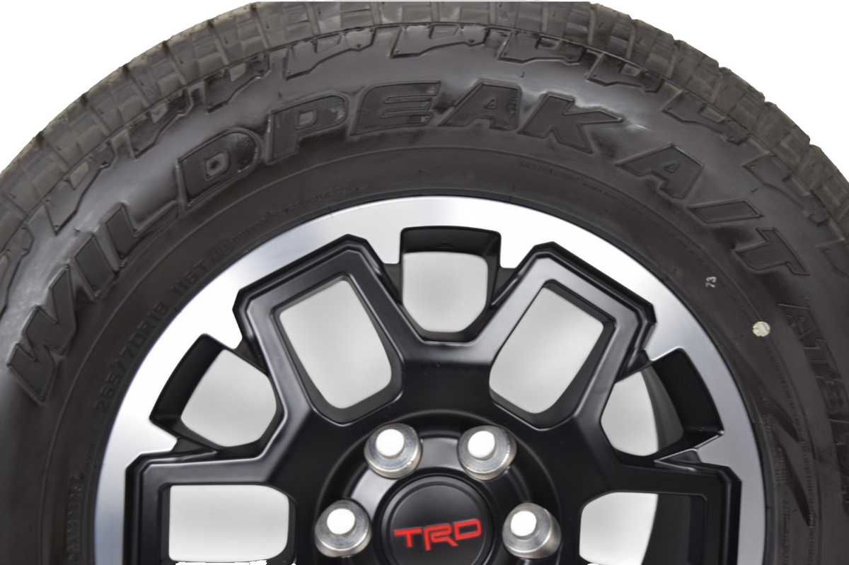 18" Toyota Tundra Sequoia 4Runner TRD OEM Black Wheels Rims Tires Falken AT