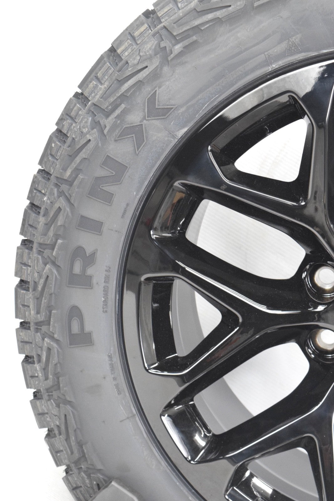 20" Gmc Sierra Yukon Replica Gloss Black Snowflake Wheels Rims Tires A/T PX