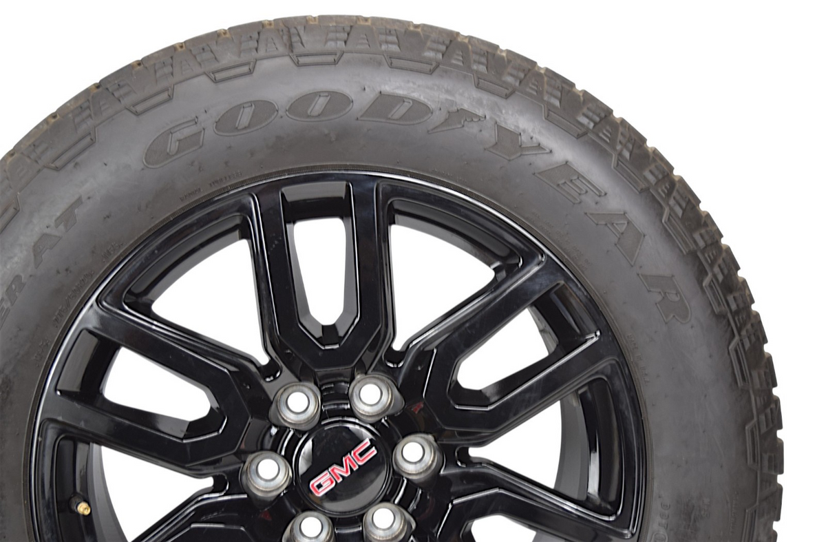 20" GMC Sierra Yukon AT4 Black/Machined Chevy Silverado OEM wheels rims tires