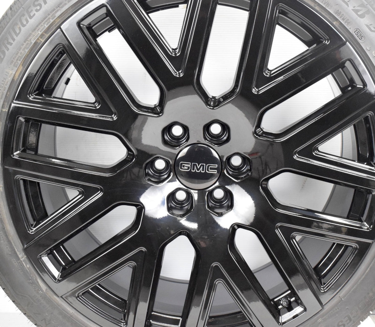 24" GMC Sierra Yukon Replica Gloss Black Wheels Rims Tires