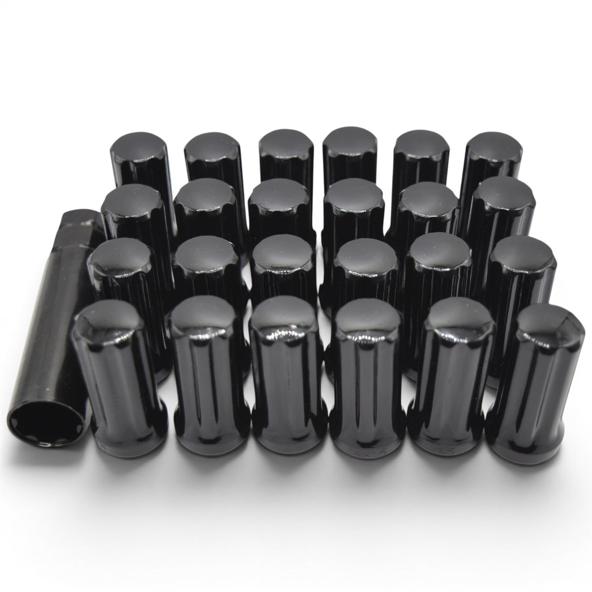 24pc M14x1.5 Black Spline Lug Nuts Key for 2015+ Ford F150 Expedition