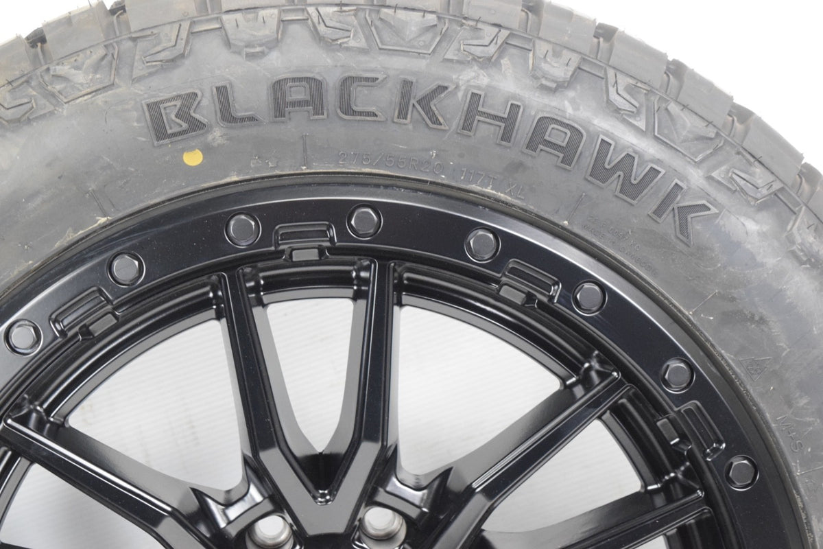 20" Ford F150 Fuel D679 Rebel Black Wheels Rims Tires 275/55R20 RT 6x135