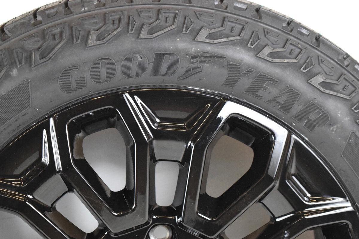 22" REPLICA Gloss Black Chevy Silverado HD 2500 3500 Wheels Rims Goodyear