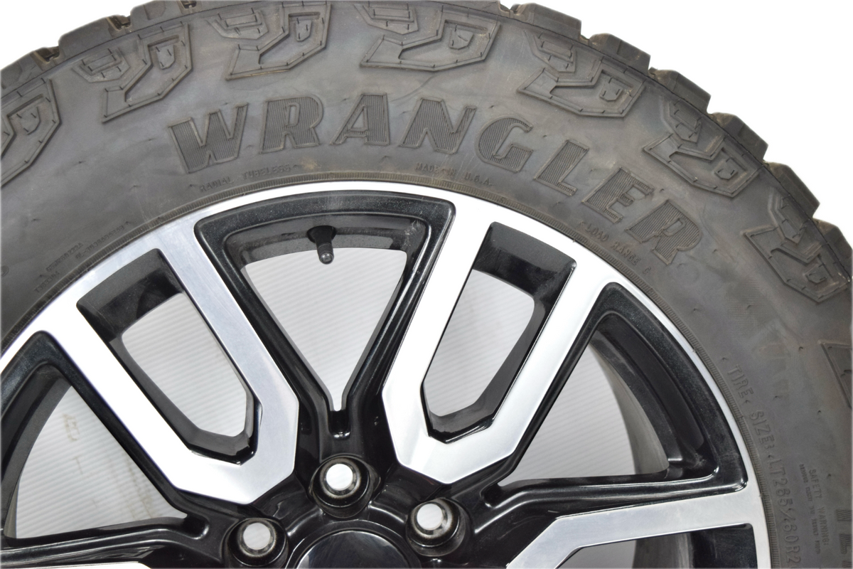 20" GMC Sierra Yukon AT4 Black/Machined Chevy Silverado OEM wheels rims tires