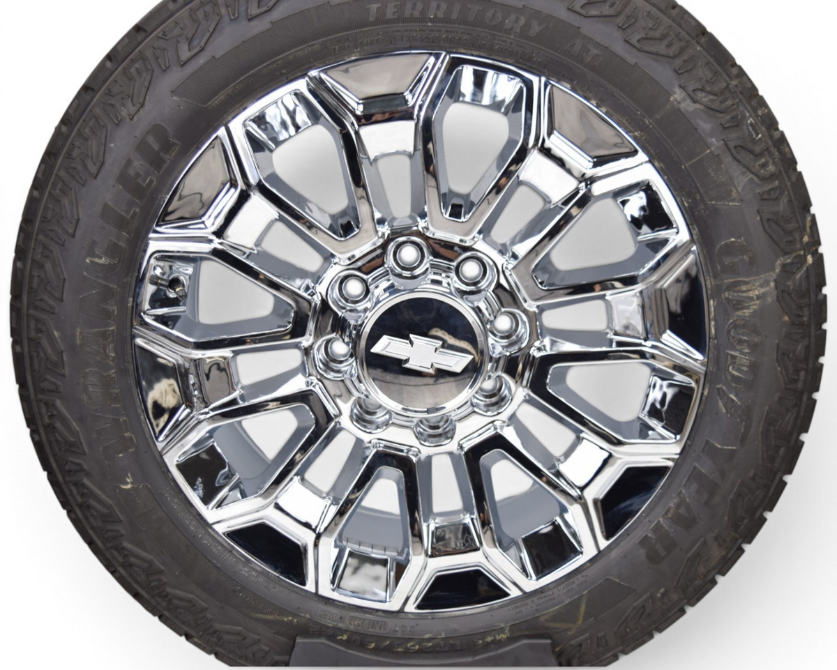 4 NEW 22” REPLICA Chrome Chevy Silverado 2500 3500 Wheels Rims Tires GDY