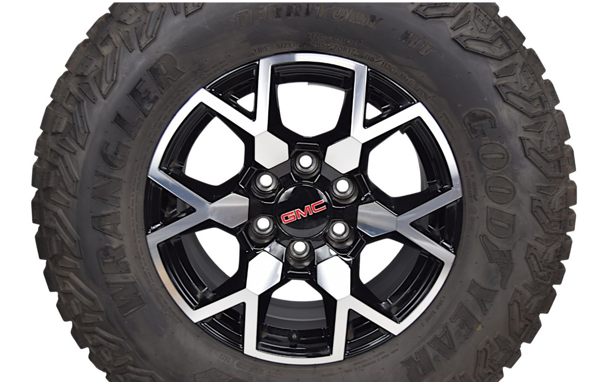 17” GMC Canyon Black Machined Factory OEM Wheels Rims Tires 2023-2027