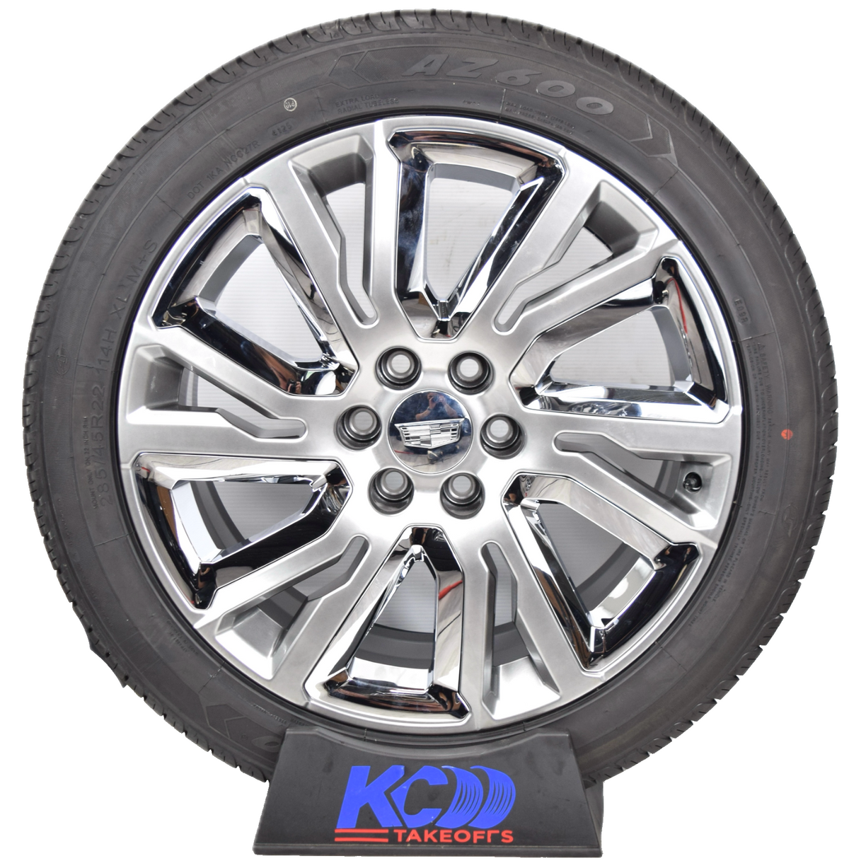 22" Cadillac Escalade OEM Silver and Chrome Rims Wheels Tires 23377419 AZ
