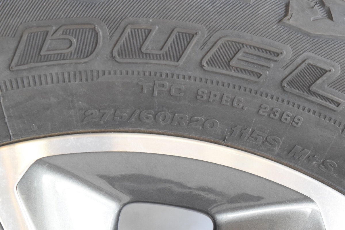 20" Chevy Silverado Tahoe Gunmetal RST  OEM wheels rims tire Bridgestone A/T