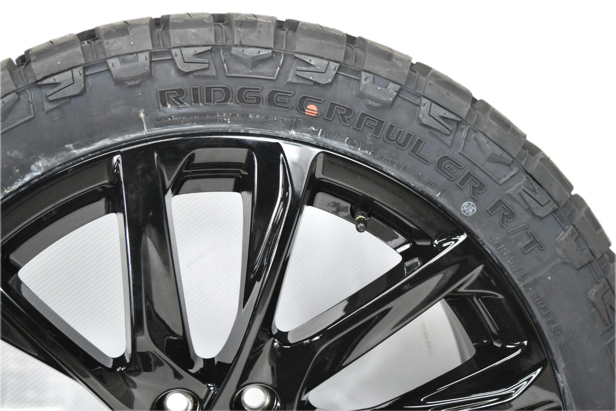 22" Chevy Silverado Tahoe Glossy BLACK ONYX REPLICA Wheels Rims Tires R/T