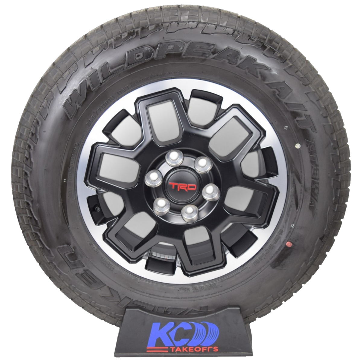 18" Toyota Tundra Sequoia 4Runner TRD OEM Black Wheels Rims Tires Falken AT