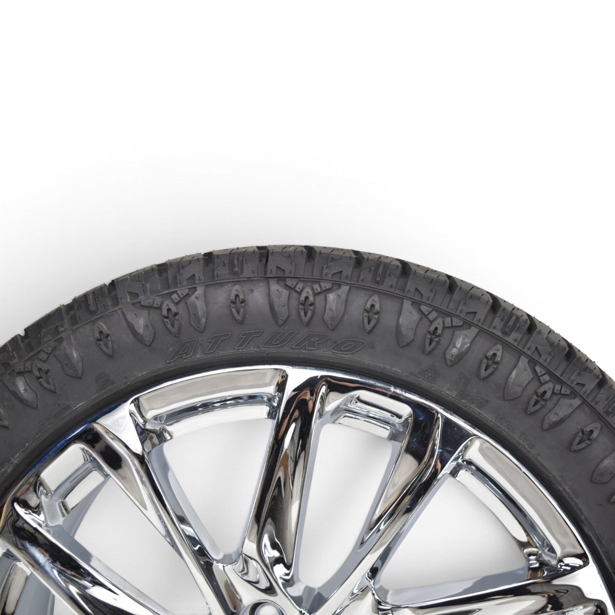 22" Chevy Silverado Tahoe Suburban Chrome Onyx Replica Wheels Rims Tires ATS