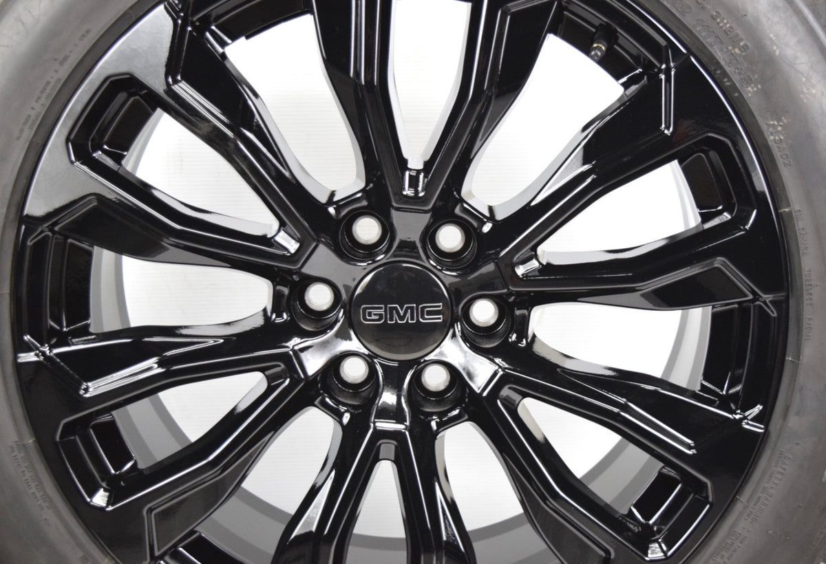 22" GMC Sierra Yukon Denali Replica Gloss Black Wheels Rims Tires