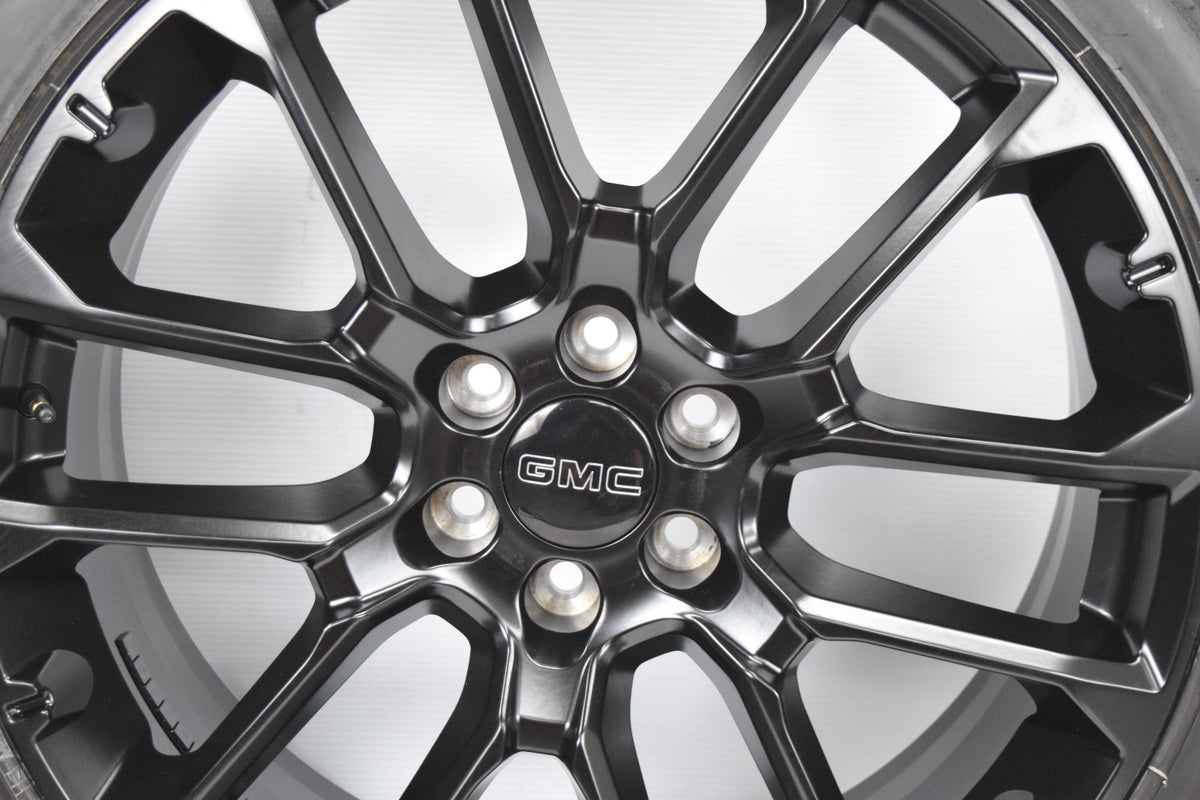 24" GMC Sierra Yukon Replica Satin Black Wheels Rims Tires SRV