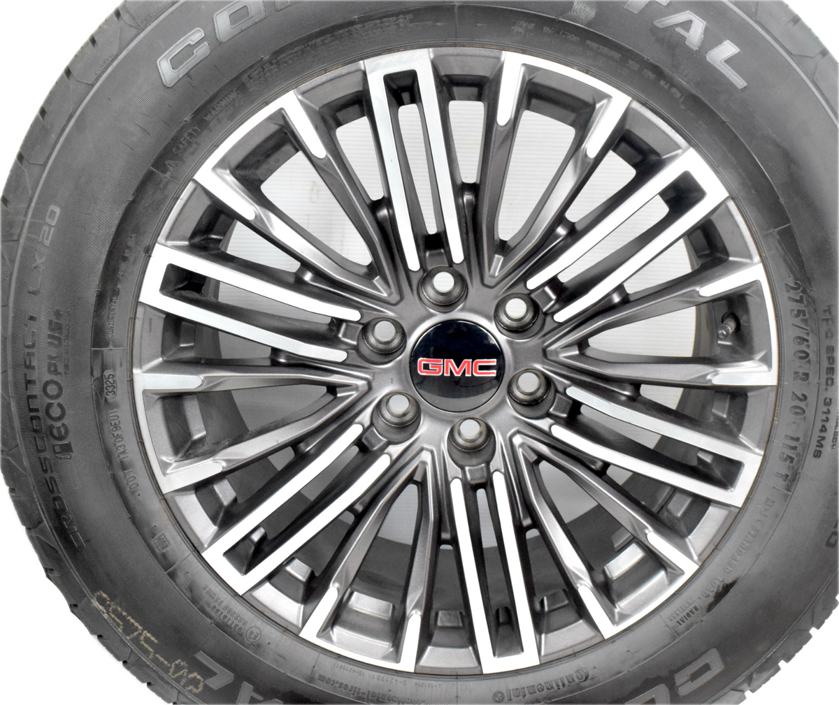 20" GMC Sierra Yukon Denali OEM Machined Charcoal Takeoff Wheels Rims Tires