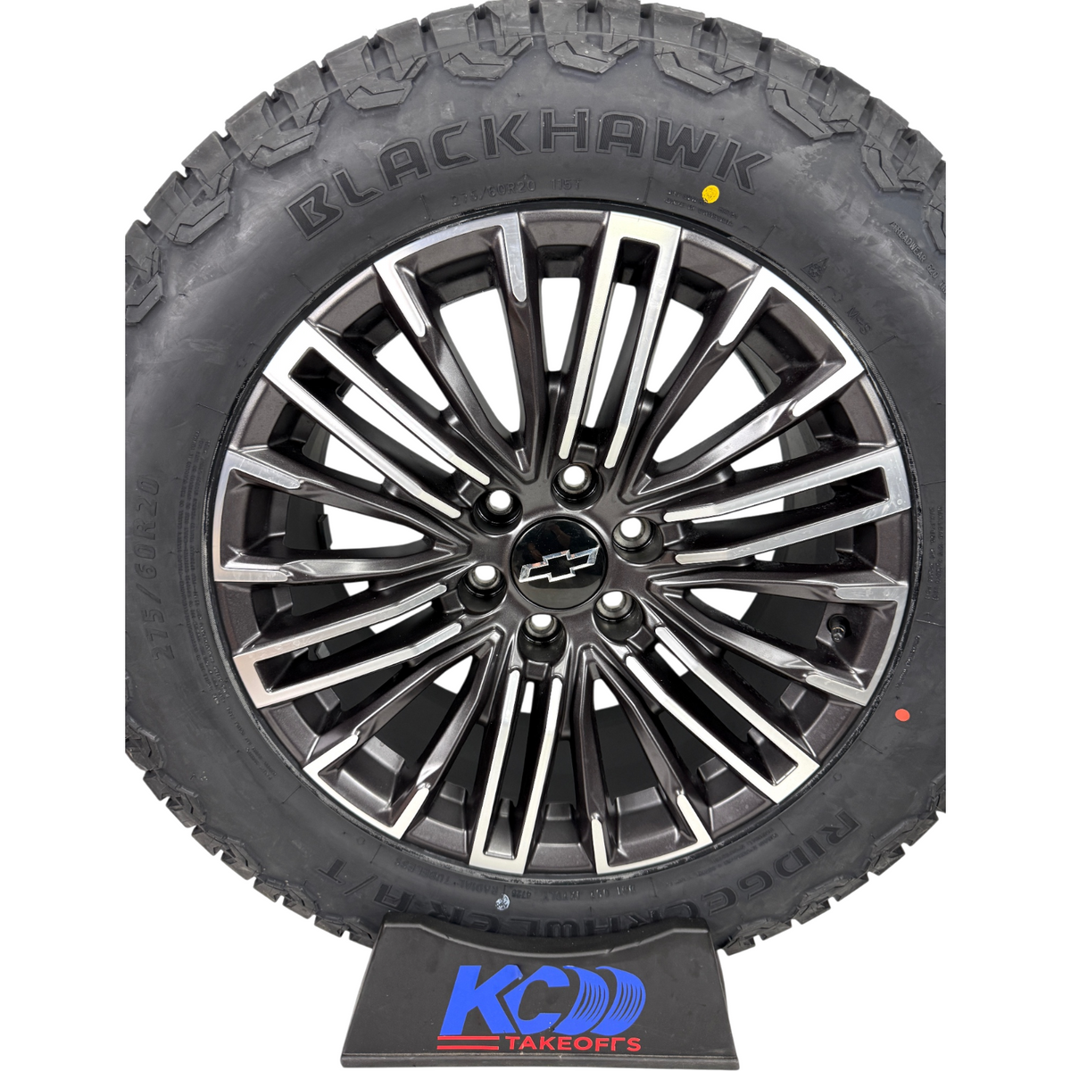 20" Chevy Silverado Tahoe OEM Machined Charcoal Takeoff Wheels Rims Tires BHK