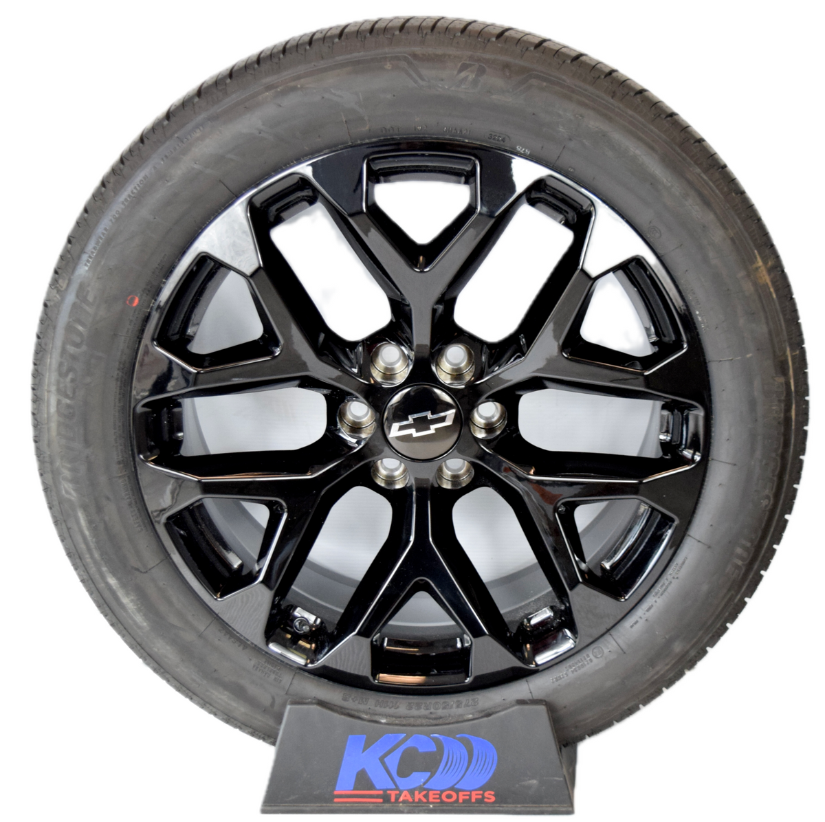 22" Chevy Silverado Tahoe Replica Gloss Black Snowflake Wheels Rims Tires 2025 T