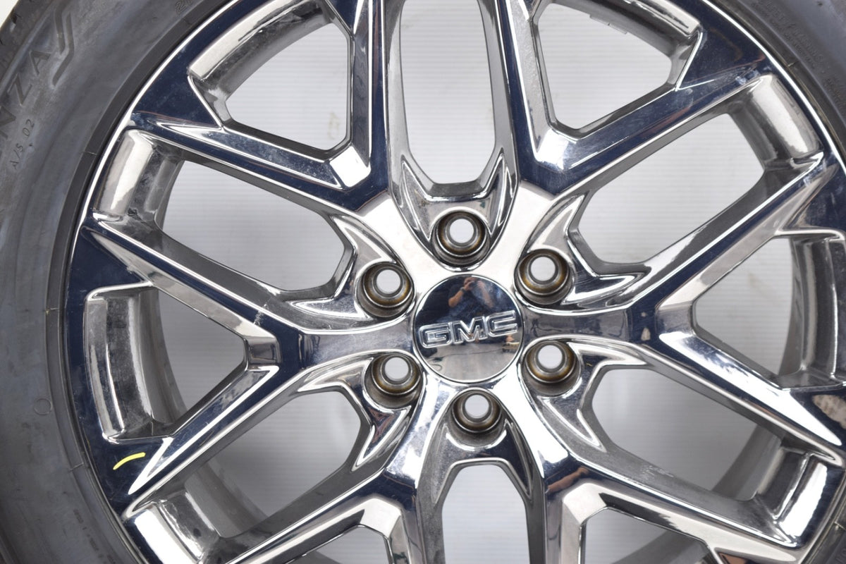 22" GMC Sierra Yukon Factory OEM Chrome  Snowflake Wheels Rims Tires