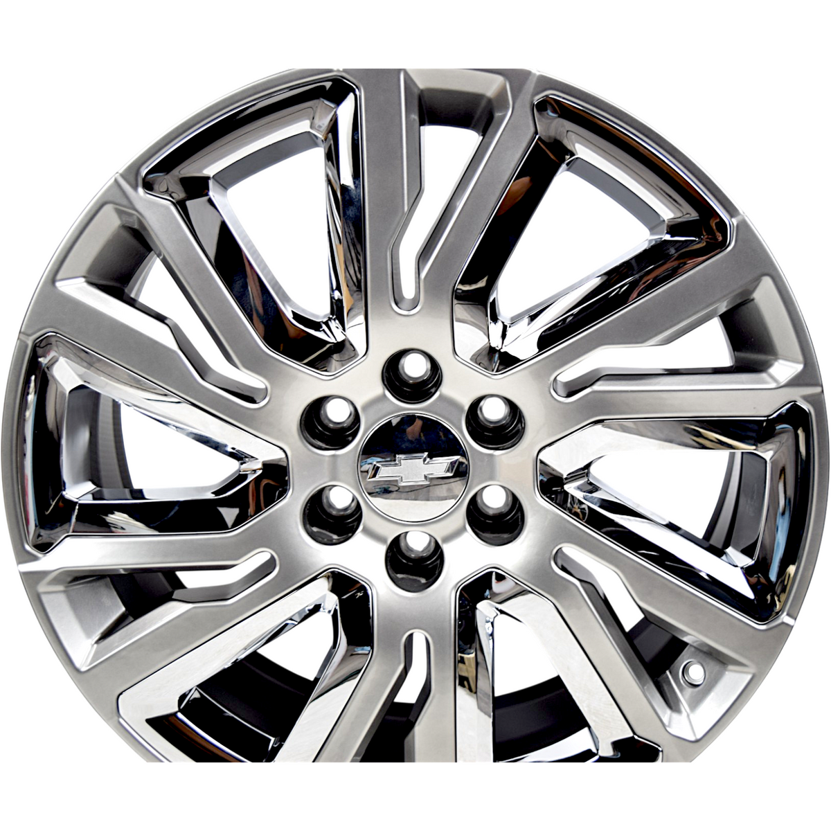 22" Chevy Silverado Tahoe Denali Factory OEM Silver Chrome Rims Wheels 23377419