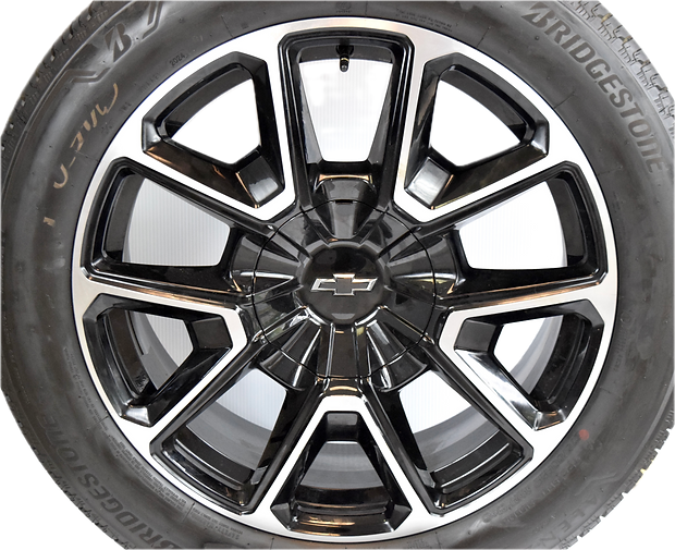 22" Chevy Tahoe Suburban Silverado RST Black OEM Wheels Rims Tires