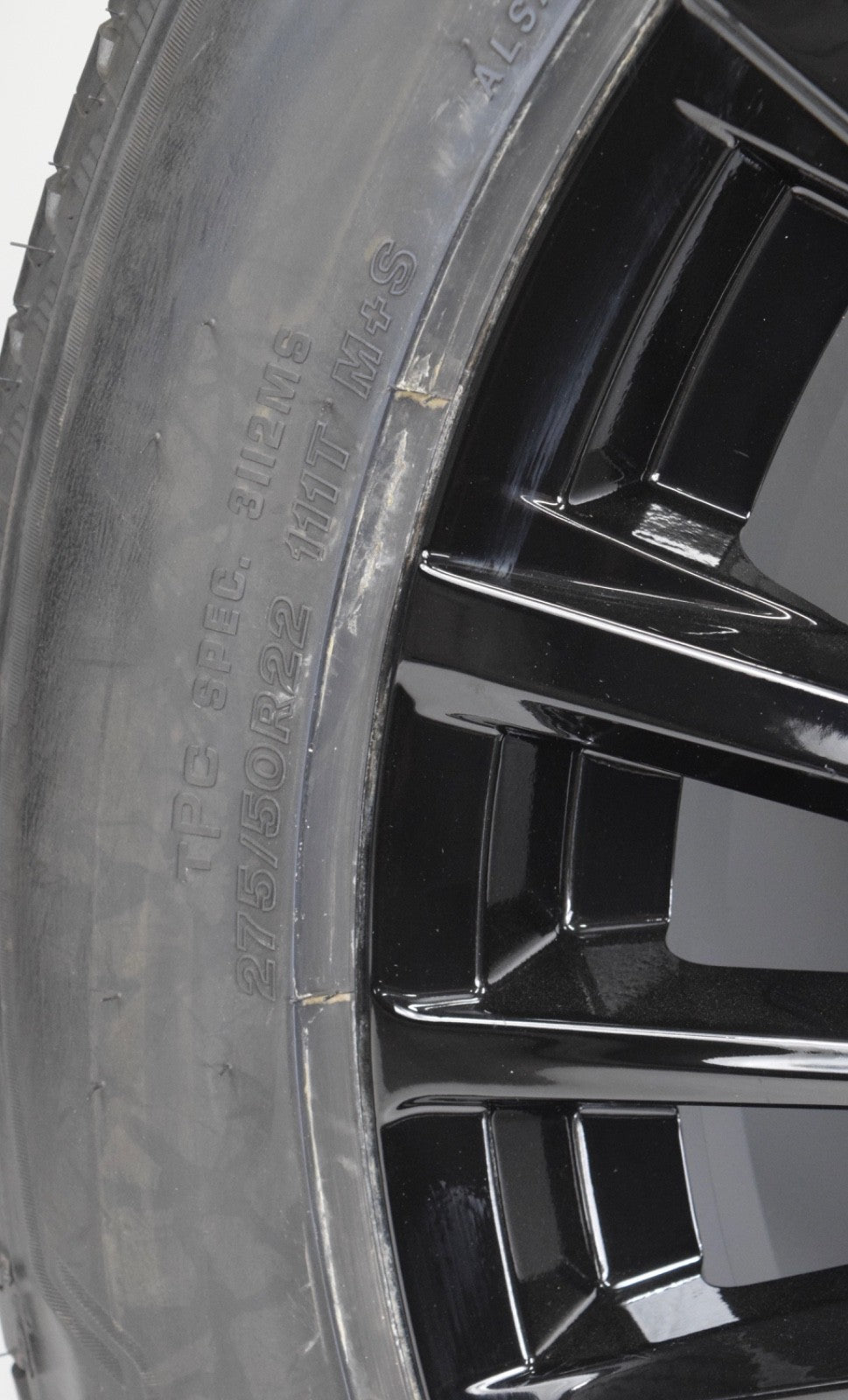 22" GMC Yukon Escalade V Style Replica Gloss Black Wheels Rims Tires TPMS