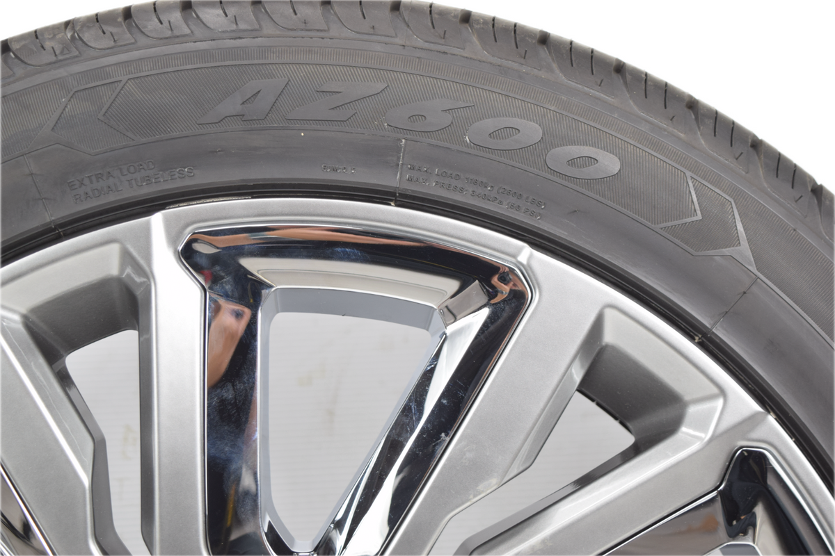 22" Cadillac Escalade OEM Silver and Chrome Rims Wheels Tires 23377419 AZ