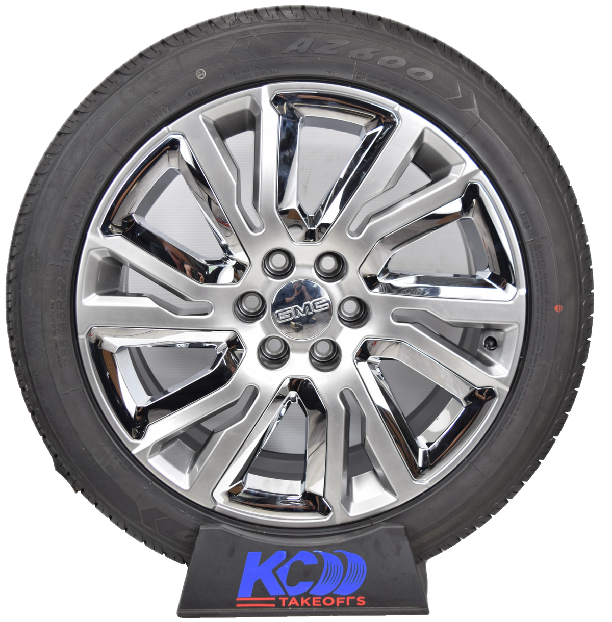 22" GMC Sierra Yukon Denali OEM Silver and Chrome Rims Wheels Tires 23377419 AZ