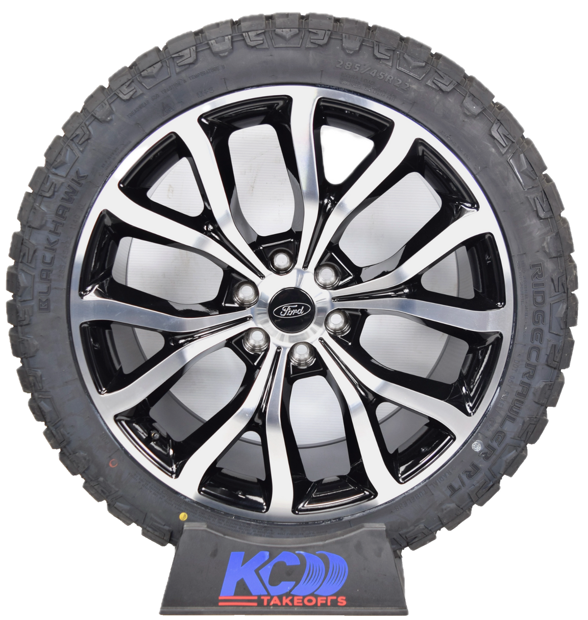 22" Ford F150 Replica Black Machined Expedition Wheels Rims Tire F150 RT