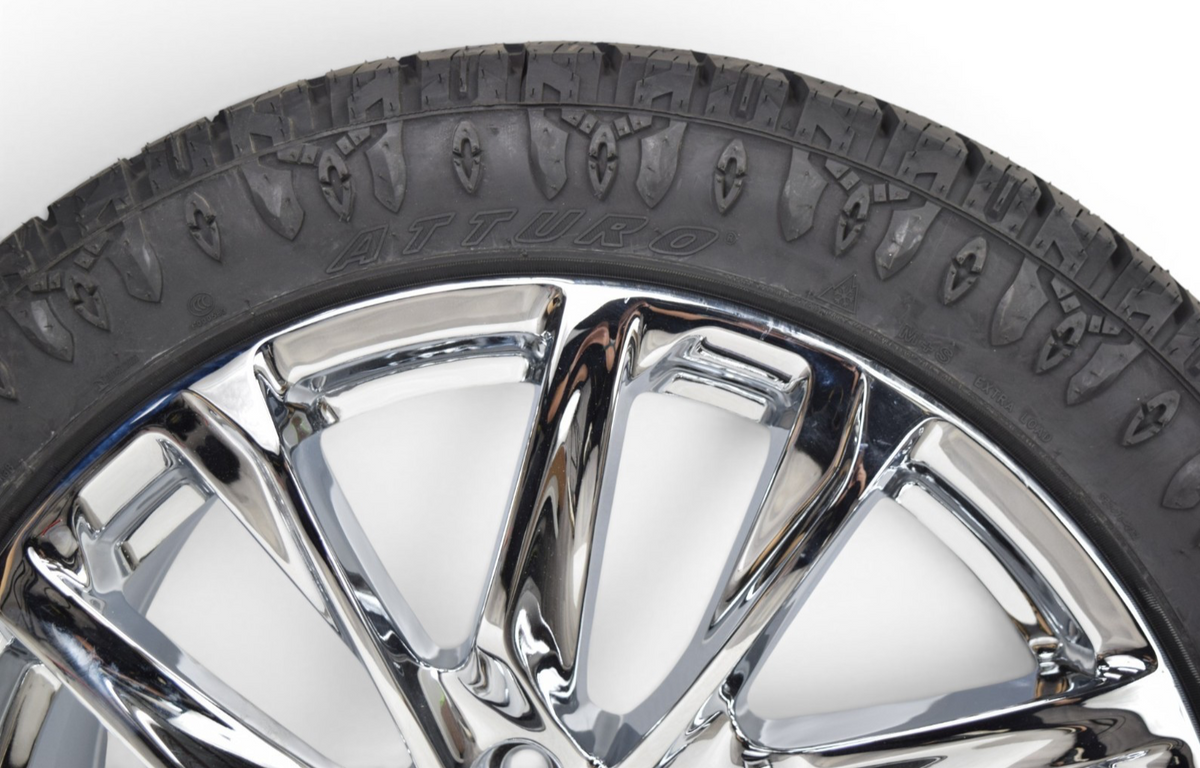 22" GMC Sierra Yukon Chrome Onyx Replica Wheels Rims Tires ATS