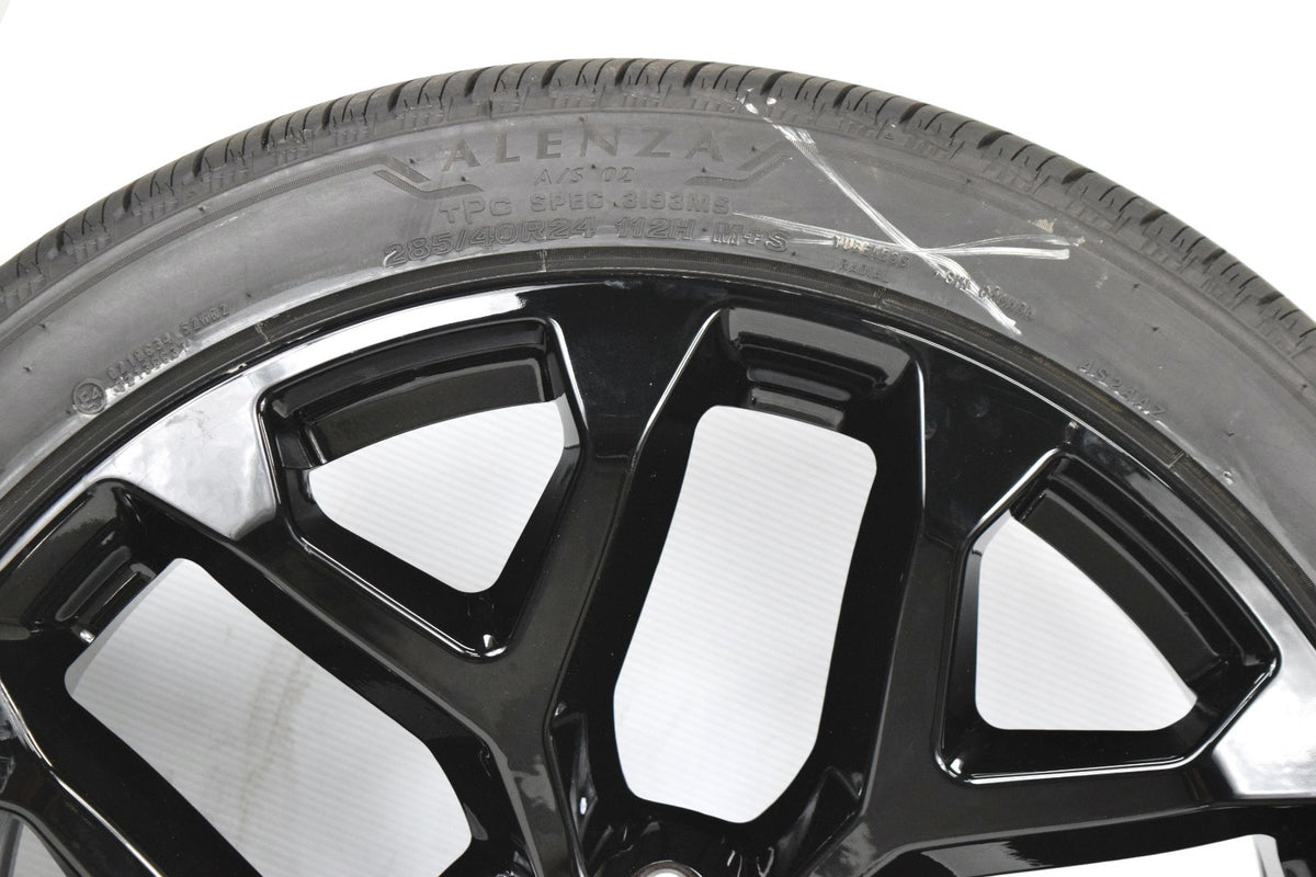 24" Chevy Silverado Tahoe Replica Gloss Black Snowflake Wheels Rims Tires